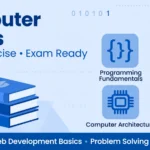 1st year computer science notes all chapters — original study notes with computer, books, programming, database and computer architecture icons
