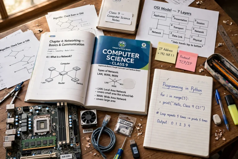 Gujranwala board 9th class computer science guess paper 2027 revision guide with computer science textbook and study notes