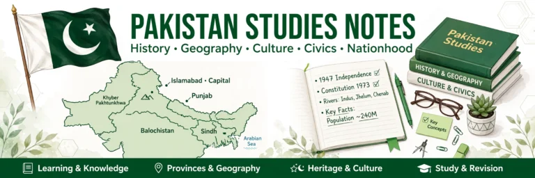 Karachi University BA ADA Part 1 Pakistan Studies Notes Urdu Medium